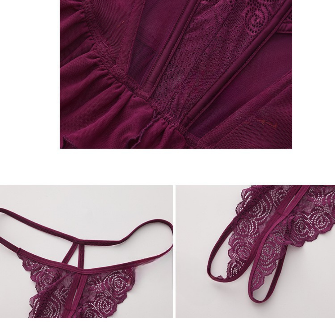 Kiss & Tease Babydoll with Garter Straps