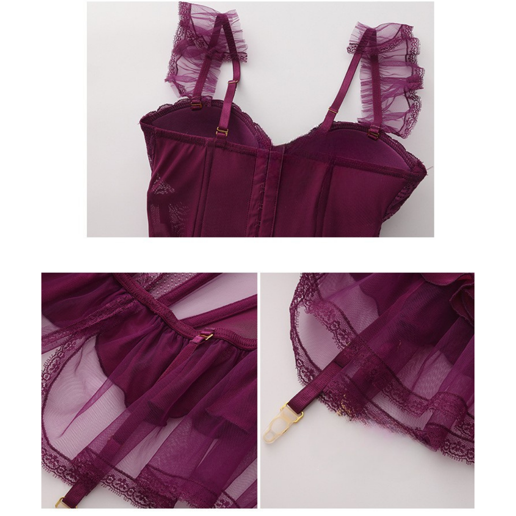 Kiss & Tease Babydoll with Garter Straps