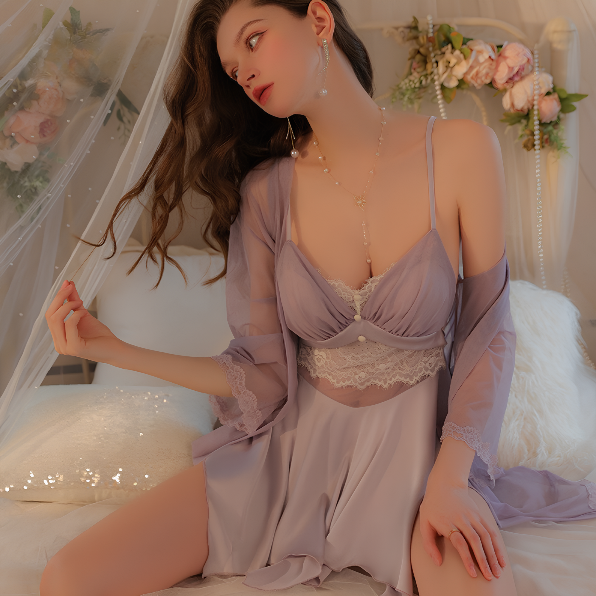 Charme Profond Satin Nightdress Set