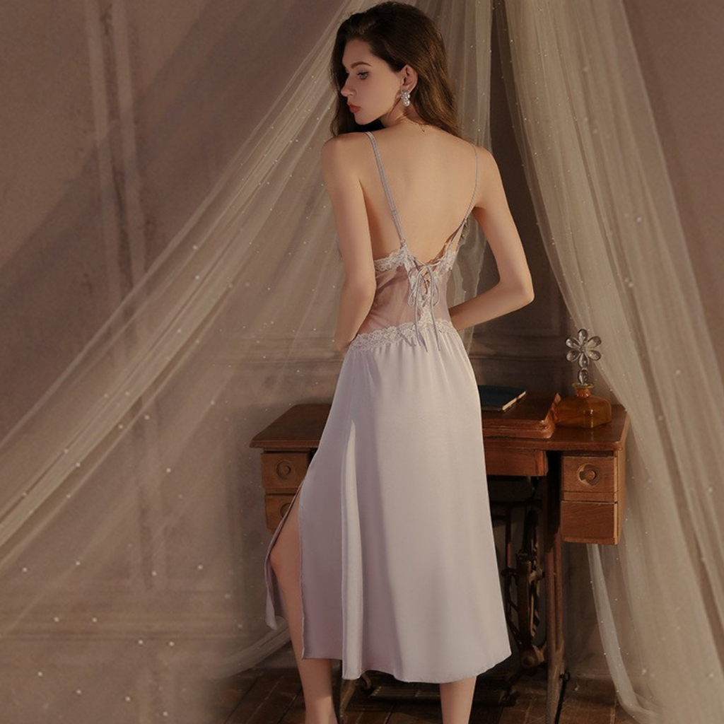 Nina Silhouette Satin Nightdress Set