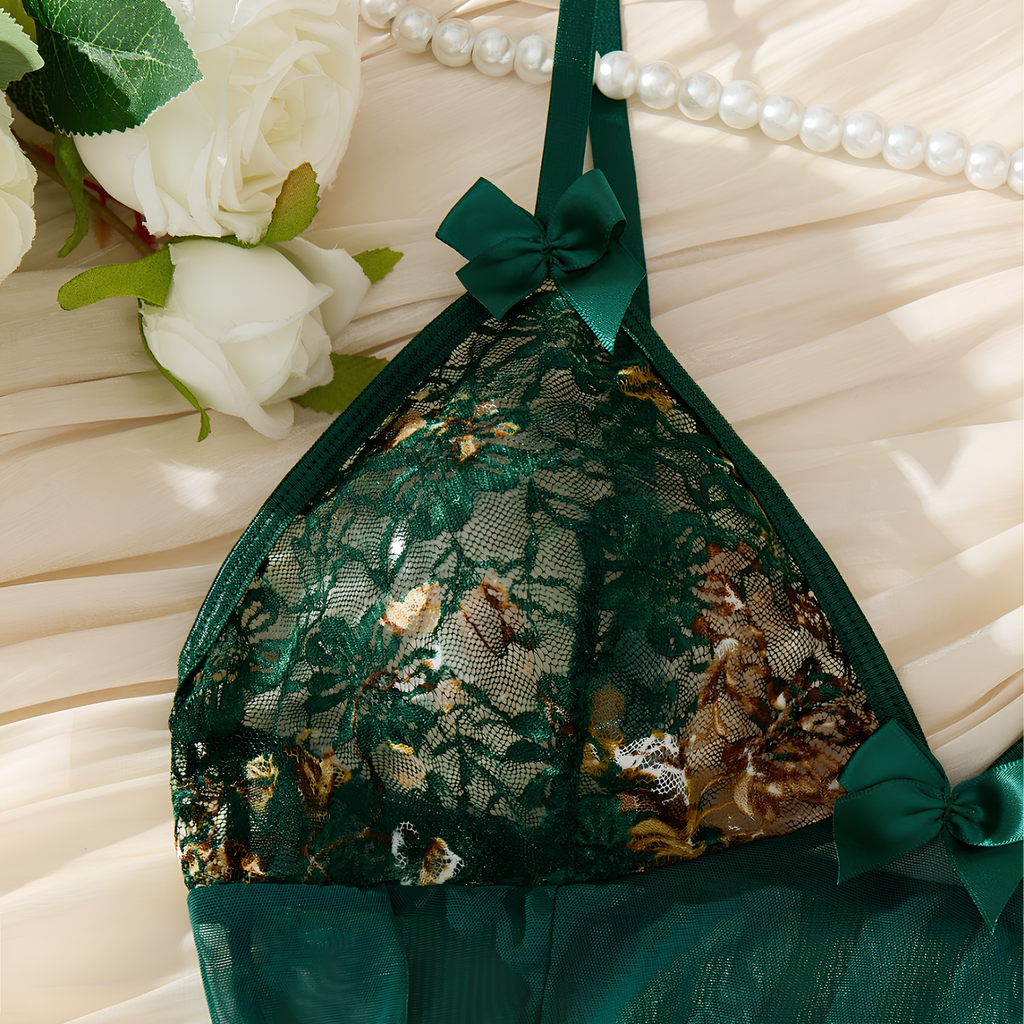 Velours Rouge Nightdress & Thong Set