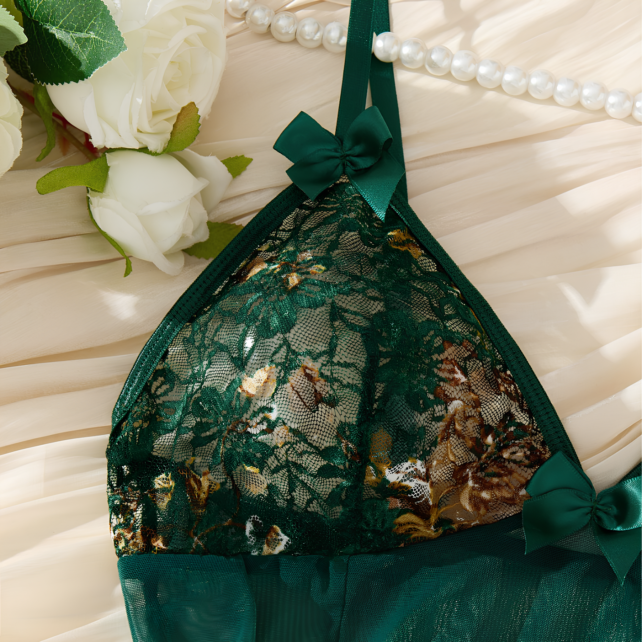 Velours Rouge Nightdress & Thong Set