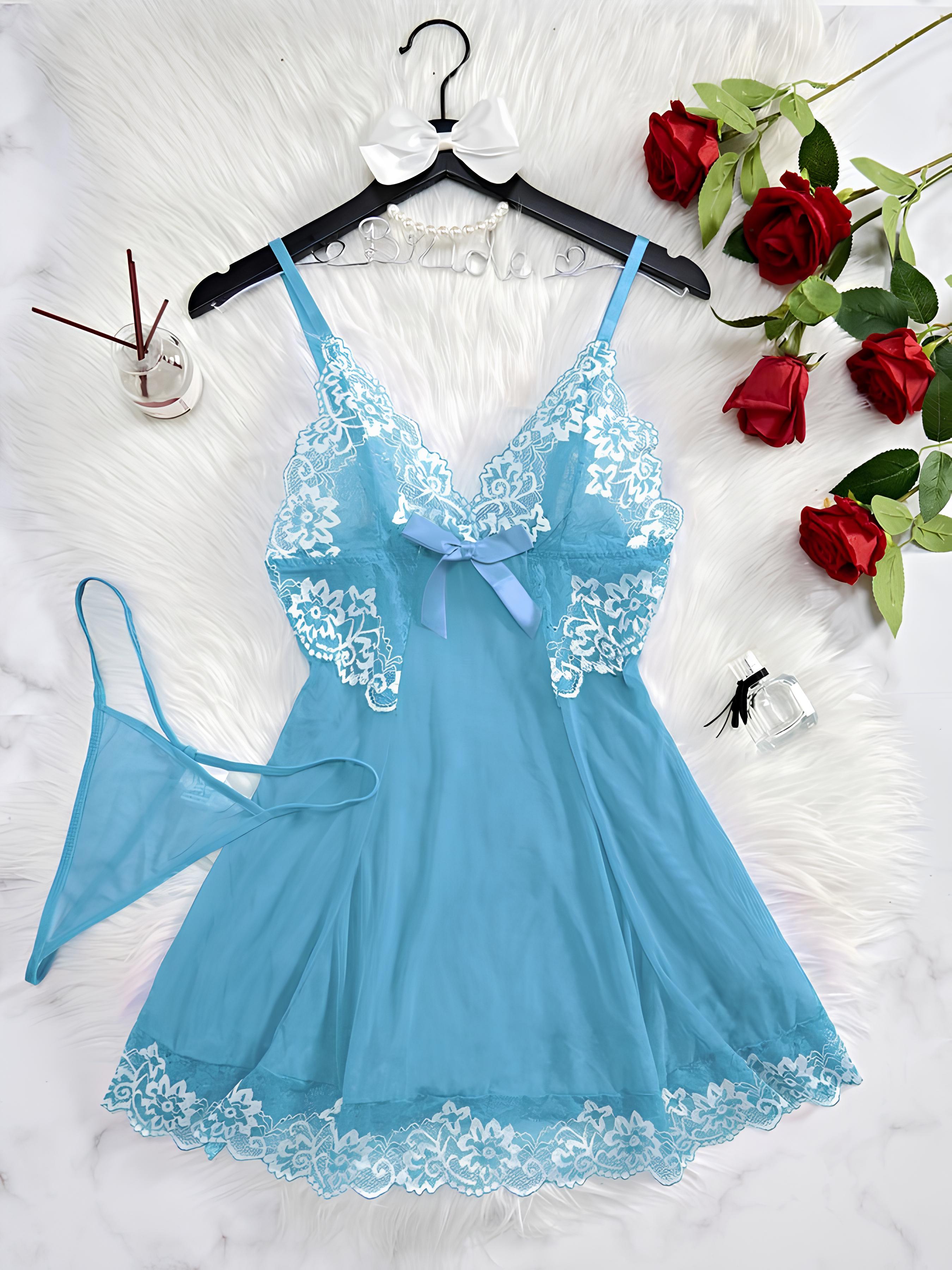Corail Belle Nightdress & Thong Set