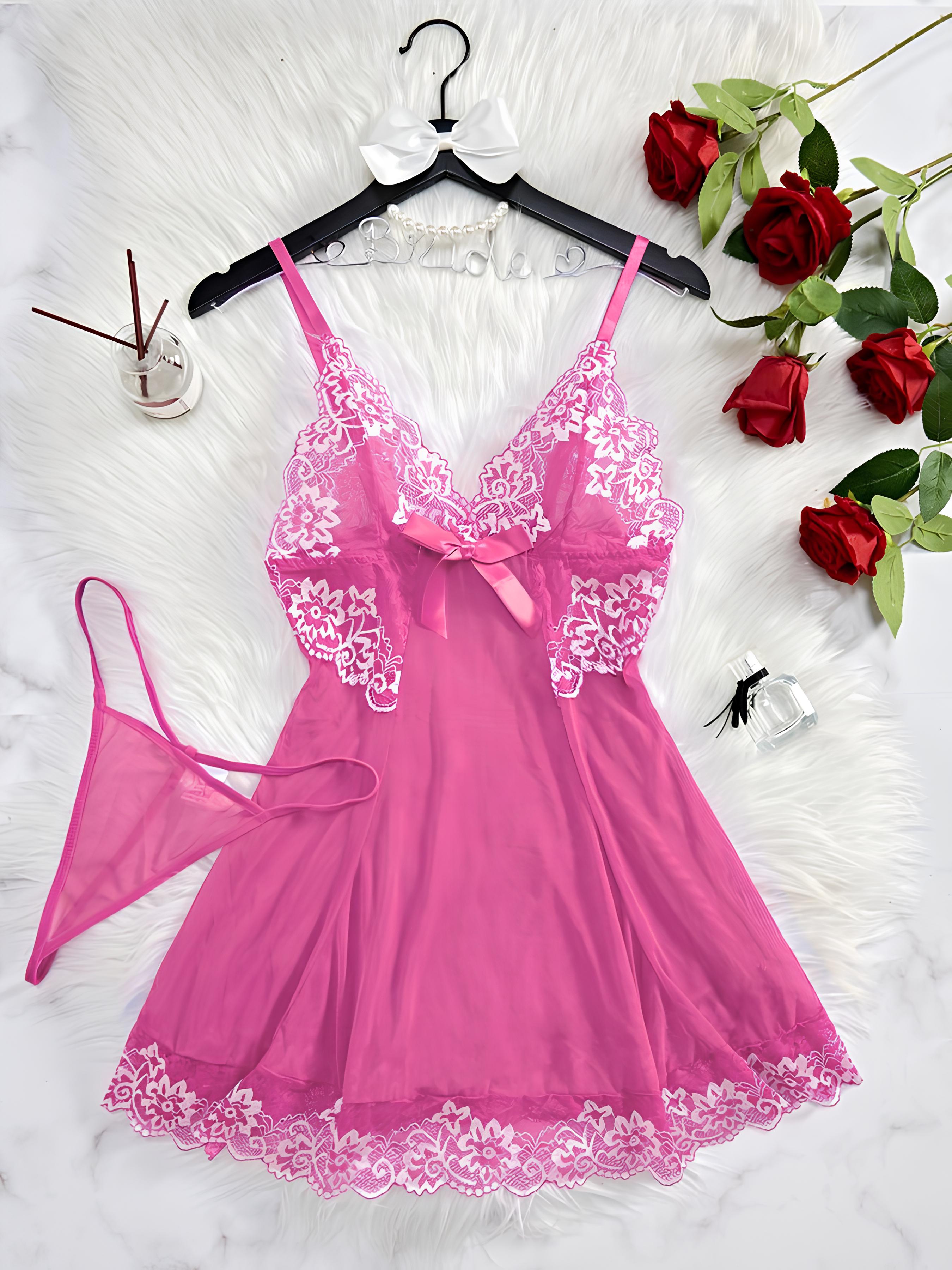 Corail Belle Nightdress & Thong Set