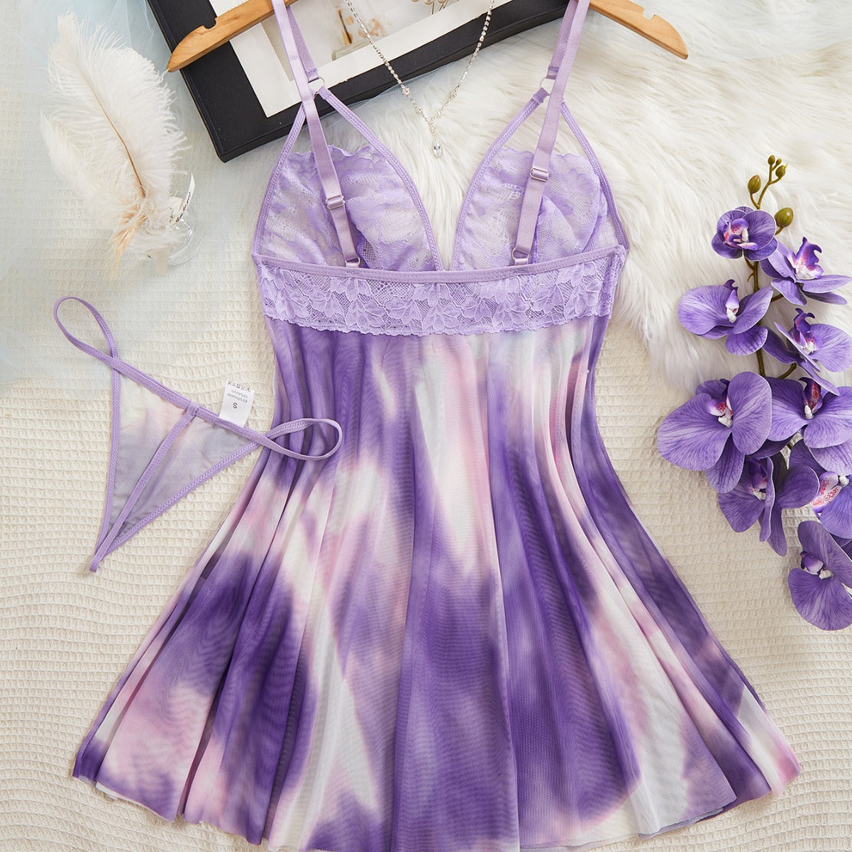 Lavande Rêverie Nightdress & Thong Set